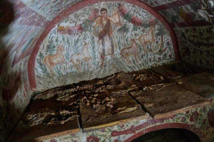 Rare fresco of Jesus as the 'Good Shepherd' uncovered in Turkish town visited by the pope